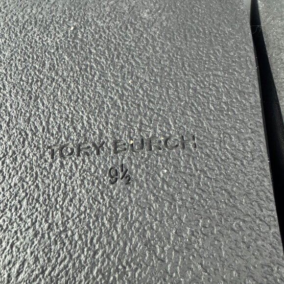 Tory Burch Black Leather Slides Size 9.5 - Picture 11 of 14